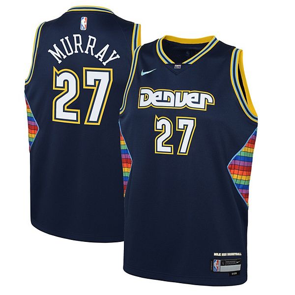 Jamal Murray Game Worn Denver Nuggets Navy Icon Edition Jersey