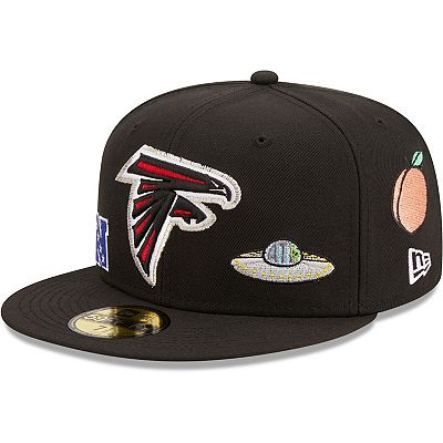 Men s New Era Black Atlanta Falcons Team Local 59FIFTY Fitted Hat