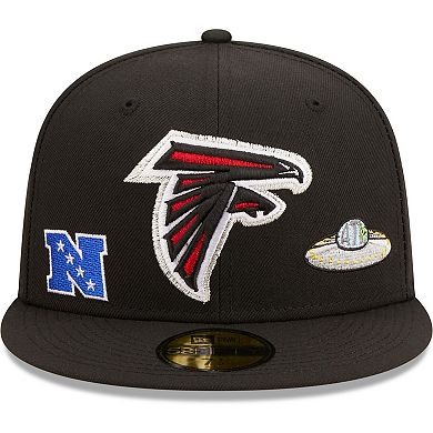 Men's New Era Black Atlanta Falcons Team Local 59FIFTY Fitted Hat