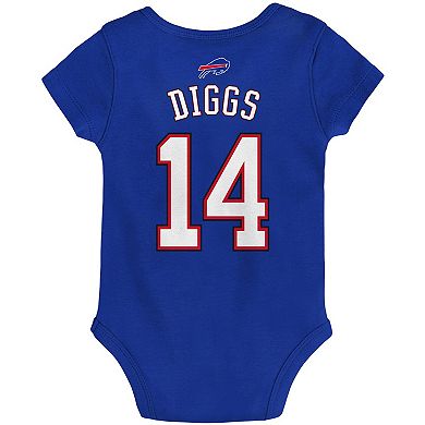 Newborn & Infant Stefon Diggs Royal Buffalo Bills Mainliner Player Name & Number Bodysuit