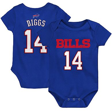 Newborn & Infant Stefon Diggs Royal Buffalo Bills Mainliner Player Name & Number Bodysuit
