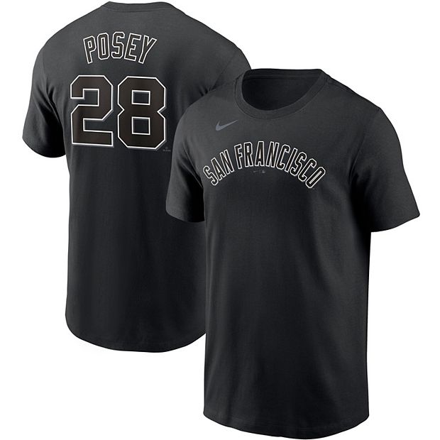 Men's Nike Buster Posey Black San Francisco Giants Black & White Name &  Number T-Shirt