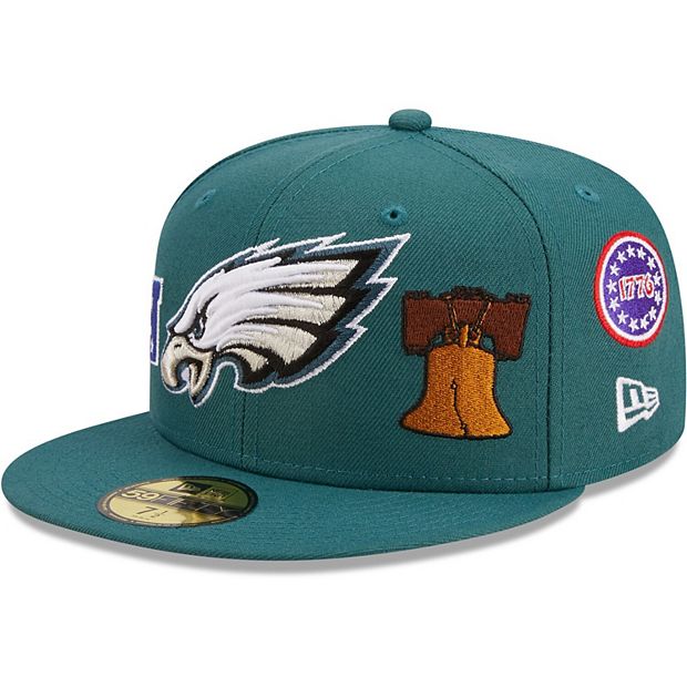 Philadelphia Eagles New Era Logo Hat White/Green (Size: L/XL)