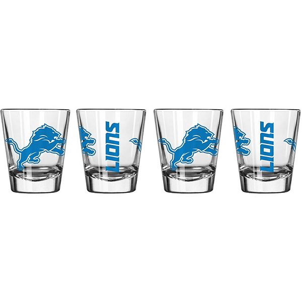 Detroit Lions 4-Pack Matte Color Stainless Steel Pint Glass Set