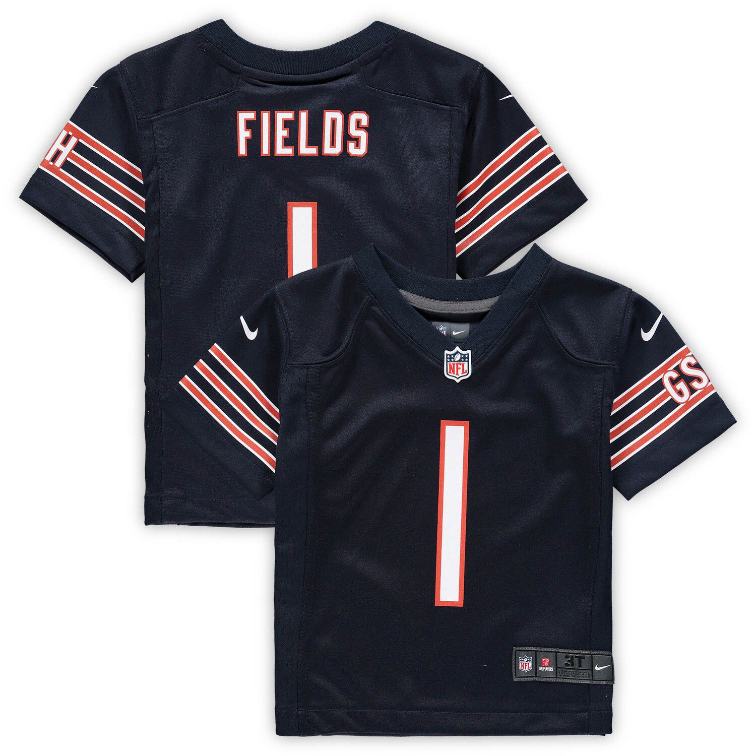 Nike Kids Chicago Bears Justin Fields Child Navy Replica Game Jersey