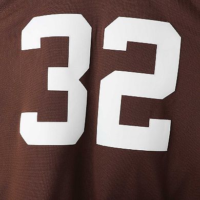Men's Mitchell & Ness Jim Brown Brown Cleveland Browns 1964 Authentic Throwback Retired Player Jersey
