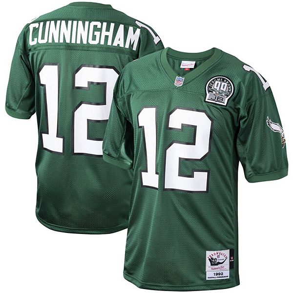 Men's Mitchell & Ness Randall Cunningham Kelly Green Philadelphia Eagles  1992 Authentic Throwback Retired Player Jersey