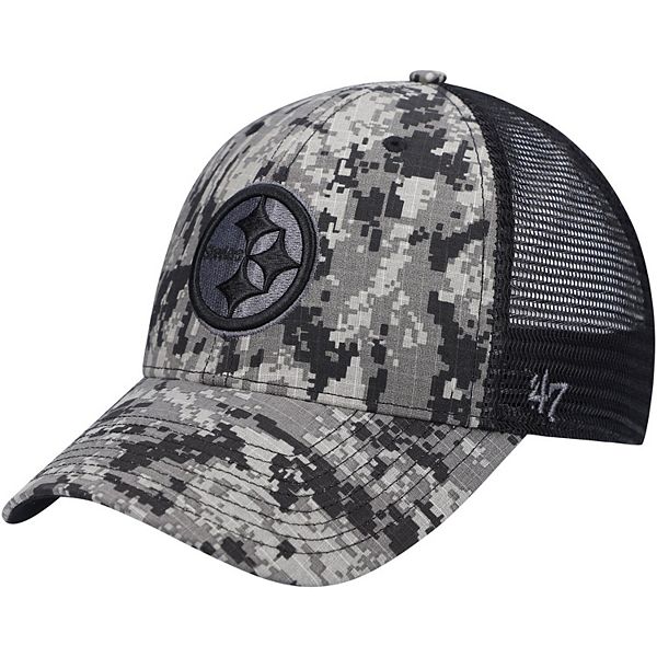 Men's '47 Camo Pittsburgh Steelers Branson MVP Trucker Snapback Hat