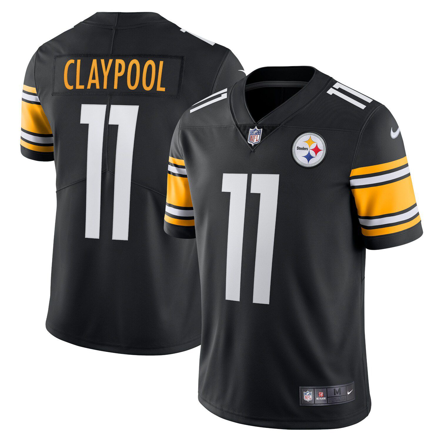 Youth Nike Chase Claypool Black Pittsburgh Steelers Alternate Player Game Jersey Size: Small