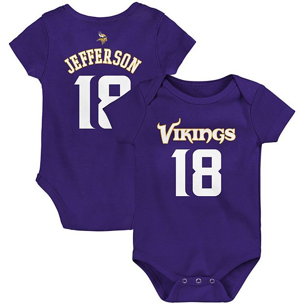 Infant Justin Jefferson Purple Minnesota Vikings Mainliner Player Name &  Number Bodysuit