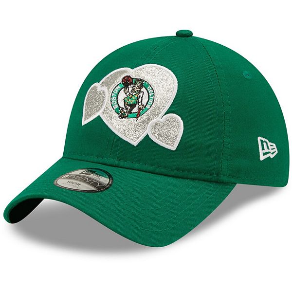 Youth Kelly Green/Black Boston Celtics Logo Outline Cuffed Knit Hat