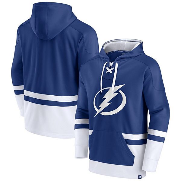 Men's Adidas Blue Tampa Bay Lightning Skate Lace Primeblue Team Pullover Hoodie Size: Extra Large