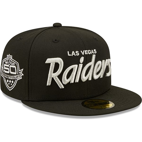 Men's New Era Silver/Black Las Vegas Raiders Colorblock Current