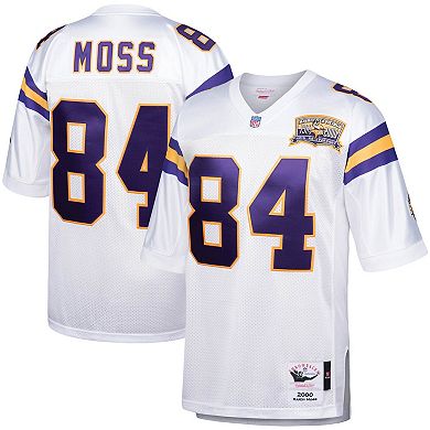 Men's Mitchell & Ness Randy Moss White Minnesota Vikings 2000 Authentic ...