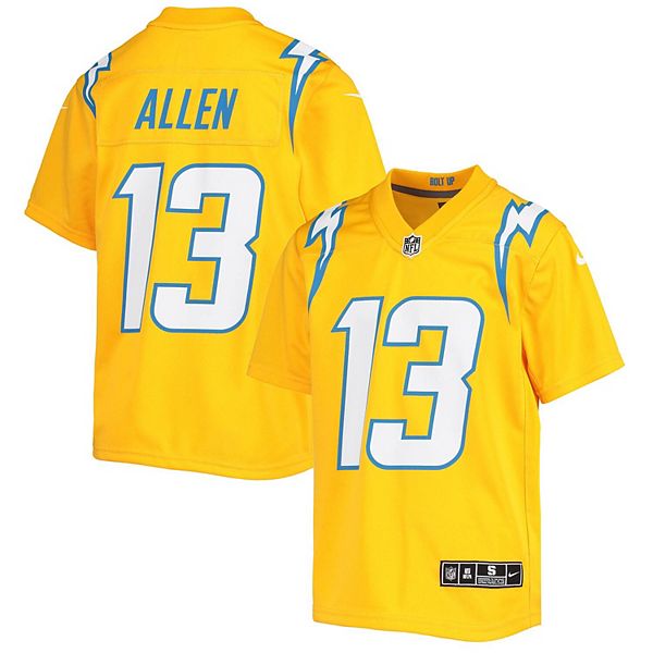 Youth Nike Keenan Allen Gold Los Angeles Chargers Inverted Team Game Jersey