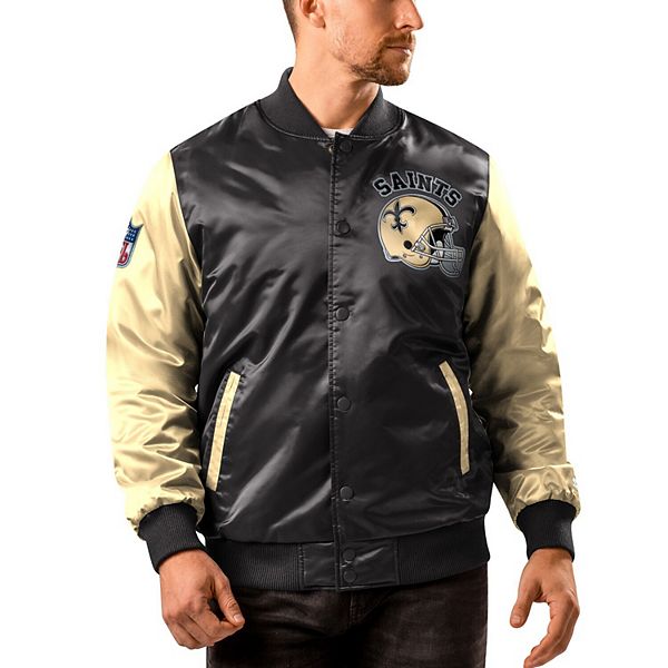 New Orleans Saints Starter Locker Room Throwback Satin Varsity Full-Snap  Jacket - Black/Gold