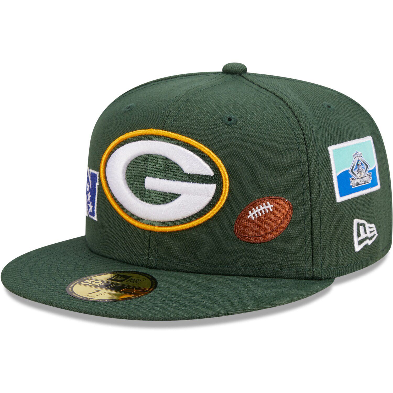 Green Bay Packers New Era Elemental 59FIFTY Fitted Hat - Green