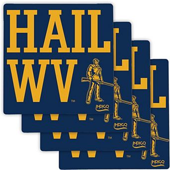 West Virginia Mountaineers Four-Pack Specialty Coaster Set