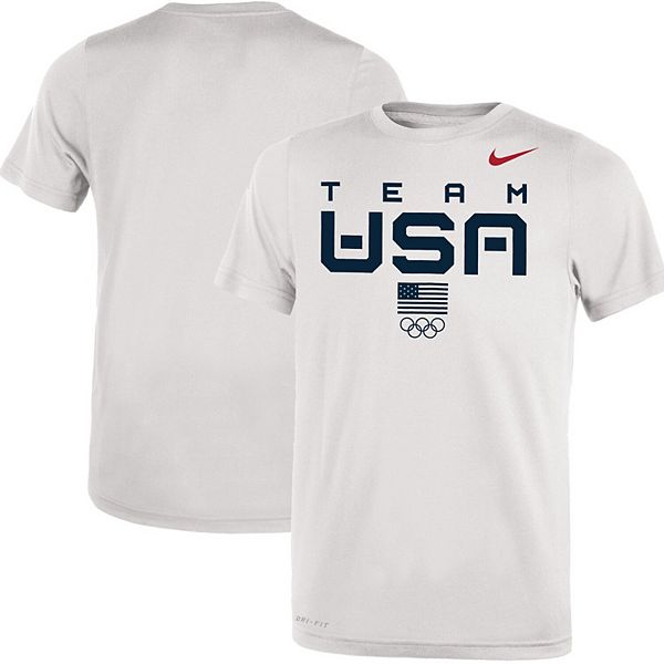 Youth Nike White Team USA Dri-Fit Legend T-Shirt