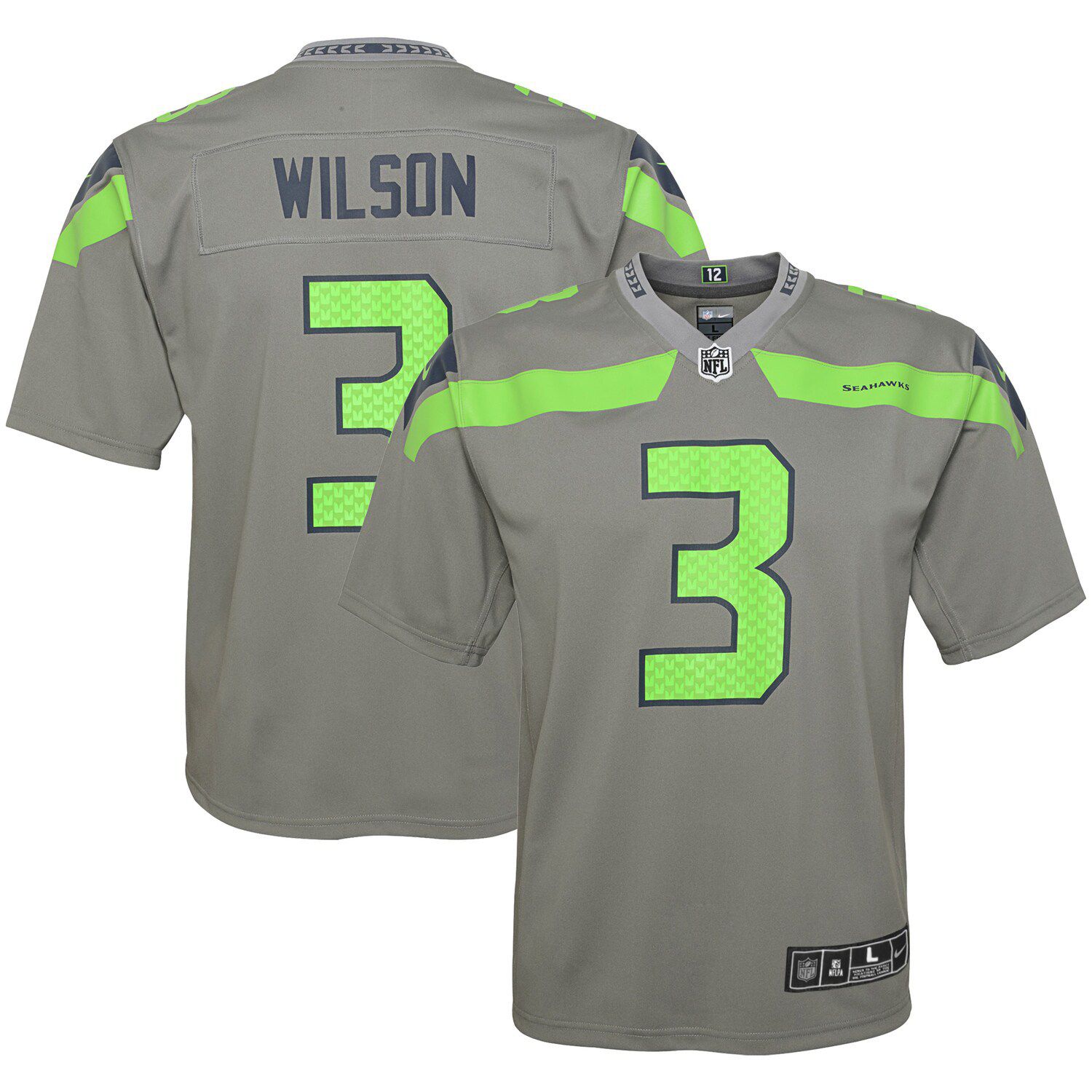 Nike Seattle Seahawks Russell Wilson NFL football jersey #3 youth