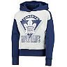Girls Youth Heathered Gray/Blue Toronto Maple Leafs Let's Get Loud Pullover Hoodie