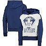 Girls Youth Heathered Gray/Blue Toronto Maple Leafs Let's Get Loud Pullover Hoodie