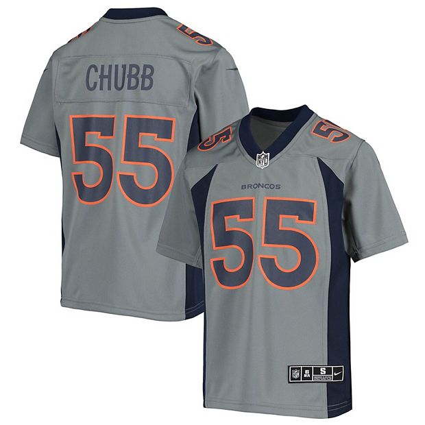 Youth Nike Bradley Chubb Gray Denver Broncos Inverted Team Game Jersey