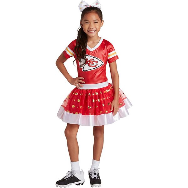 Girls Youth Red Kansas City Chiefs Tutu Tailgate Game Day VNeck Costume