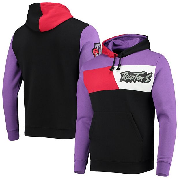 Mitchell & Ness Raptors Color Blocked Long Sleeve Hoodie T-Shirt