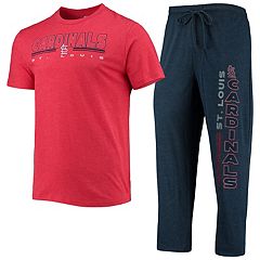 Men's Atlanta Braves Concepts Sport Navy/Charcoal Ensemble Slub Long Sleeve  T-Shirt and Allover Pants