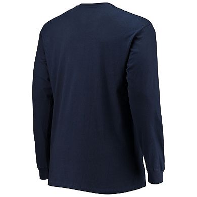 Men's Champion Navy Auburn Tigers Big & Tall 2-Hit Long Sleeve T-Shirt