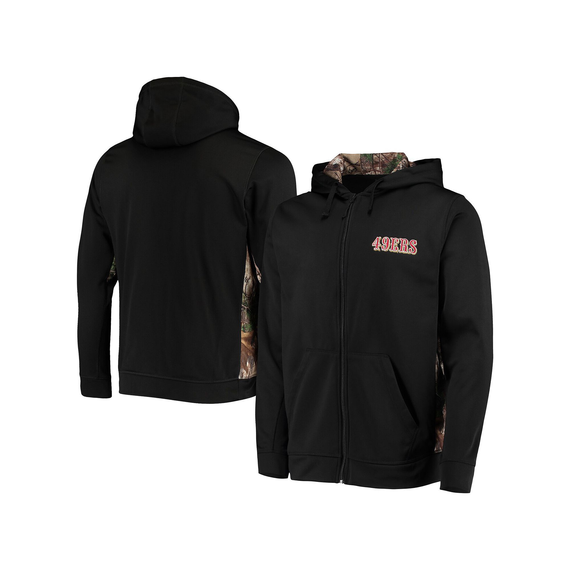 Mens Dunbrooke Black/Realtree Camo San Francisco 49ers Decoy Tech Fleece F