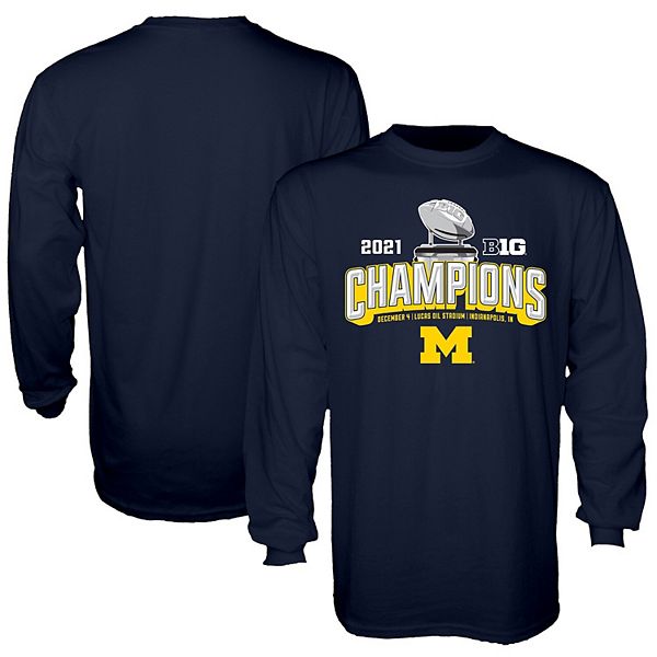 Men's Blue 84 Navy Michigan Wolverines 2021 Big Ten Football Conference ...