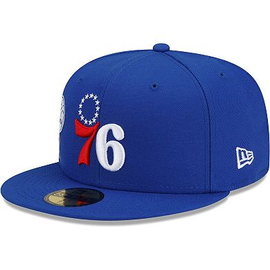 Men's New Era Royal Philadelphia 76ers City Cluster 59FIFTY Fitted Hat