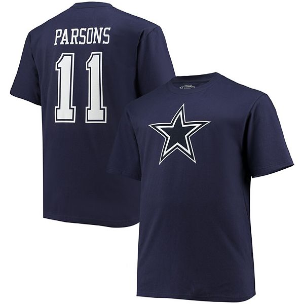 Men's Fanatics Branded Micah Parsons Navy Dallas Cowboys Big & Tall Player  Name & Number T-Shirt