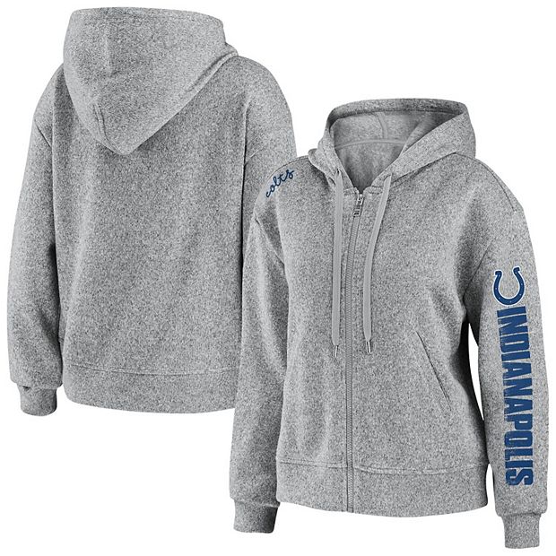 Women's WEAR by Erin Andrews Heathered Gray Indianapolis Colts Full-Zip  Hoodie