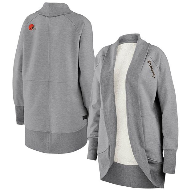 Women's WEAR by Erin Andrews Gray Cleveland Browns Open Cocoon