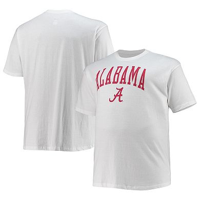 Men's Champion White Alabama Crimson Tide Big & Tall Arch Over Wordmark T-Shirt