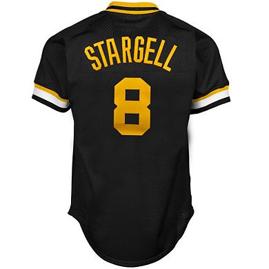 Men's Mitchell & Ness Willie Stargell Black Pittsburgh Pirates 1982 Authentic Cooperstown Collection Mesh Batting Practice Jersey
