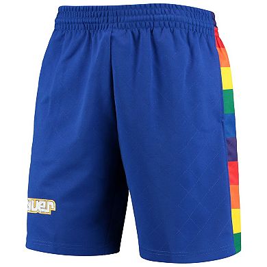 Men's Mitchell & Ness Blue Denver Nuggets 1991 Hardwood Classics 75th Anniversary Swingman Shorts