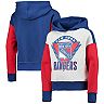 Girls Youth Heathered Gray/Blue New York Rangers Let's Get Loud Pullover Hoodie