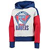 Girls Youth Heathered Gray/Blue New York Rangers Let's Get Loud Pullover Hoodie