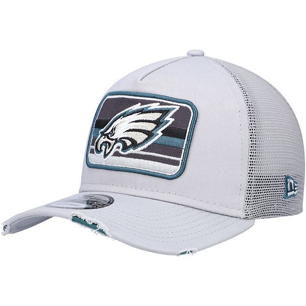 Philadelphia Eagles New Era Striped A-Frame 9FIFTY Trucker