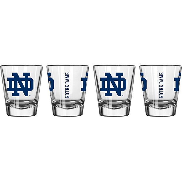 Notre Dame Fighting Irish Set of 2 Leprechaun Square Double Old Fashioned  Glasses