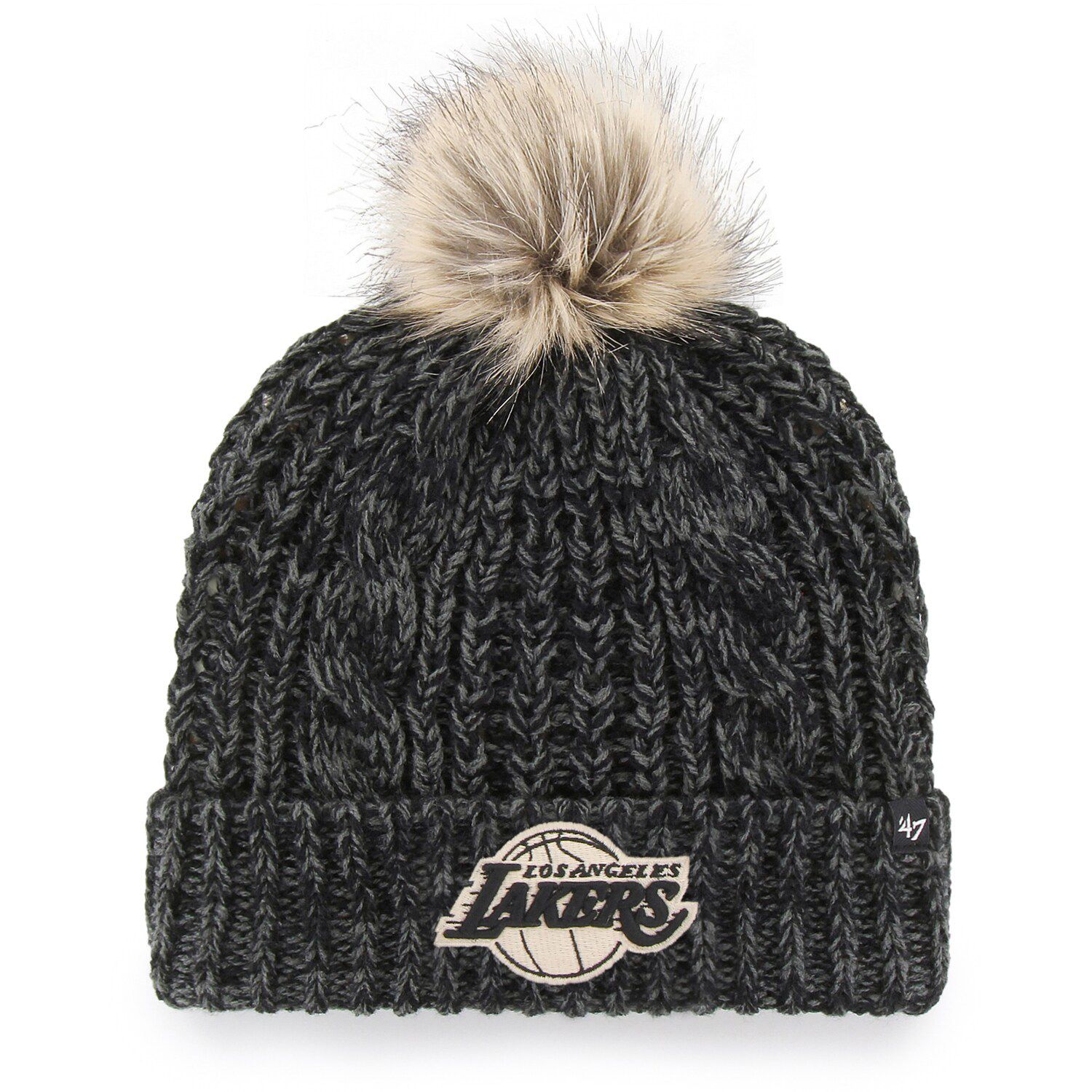 lakers beanie pom