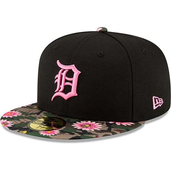 Men's New Era Black Detroit Tigers Floral Morning 59FIFTY Fitted Hat