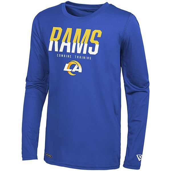 Men's New Era Royal Los Angeles Rams Combine Authentic Split Line