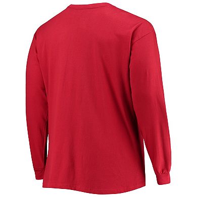 Men's Champion Crimson Alabama Crimson Tide Big & Tall 2-Hit Long Sleeve T-Shirt