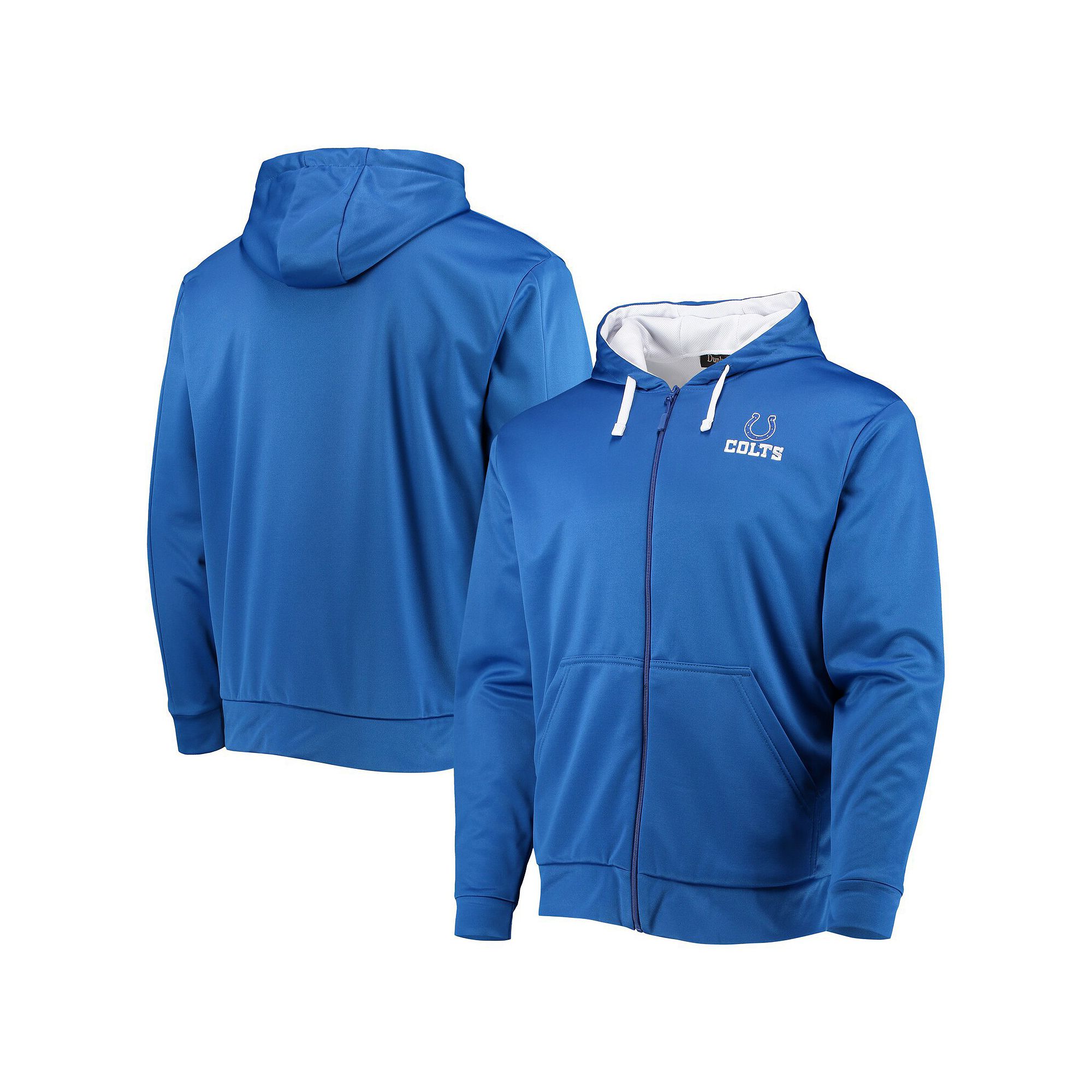 Mens Dunbrooke Royal/White Indianapolis Colts Apprentice Full-Zip Hoodie, 