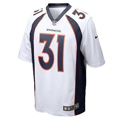 Men s Nike Justin Simmons White Denver Broncos Game Jersey